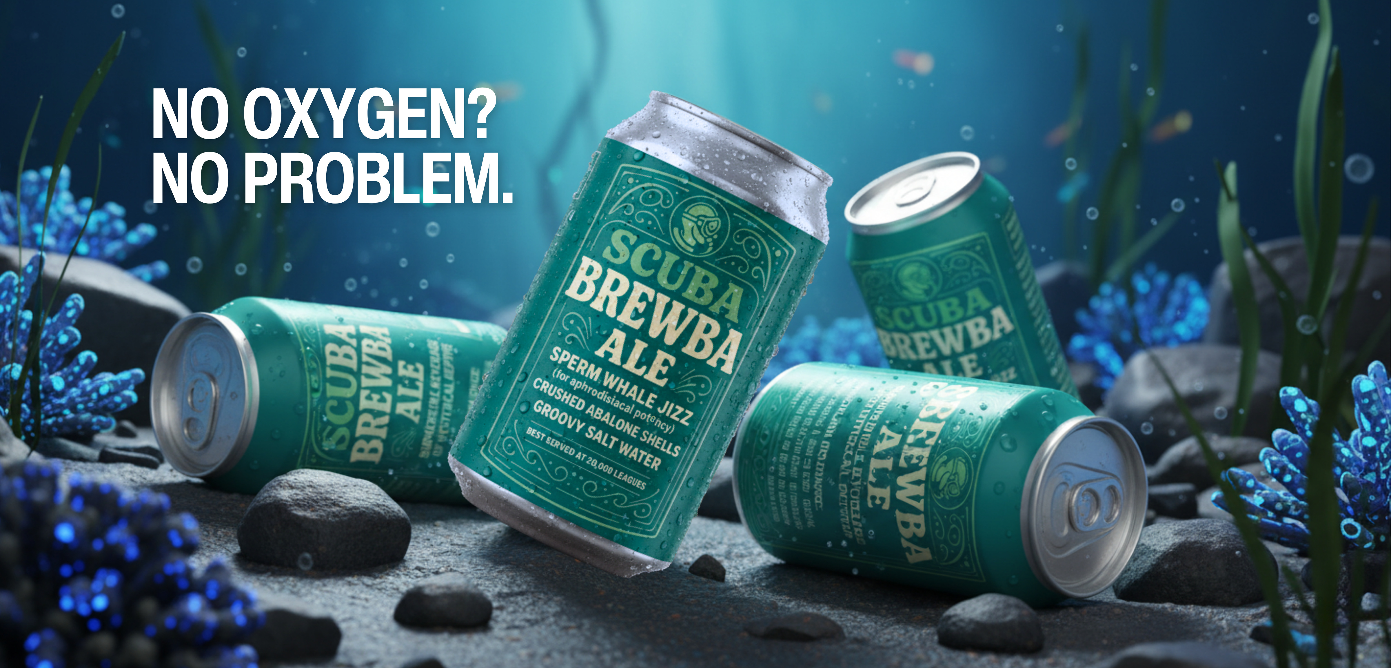 Scuba Brewba ad: No oxygen? No problem.